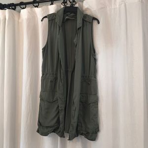 Long Vest with tie waist